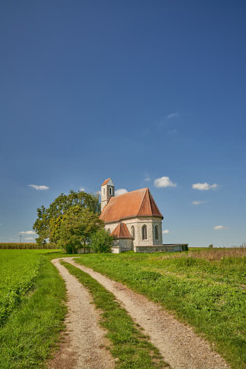 Gemeinde Tacherting Landkreis Traunstein Peterskirchen Kirche St. Alban (Dirschl Johann) Deutschland TS